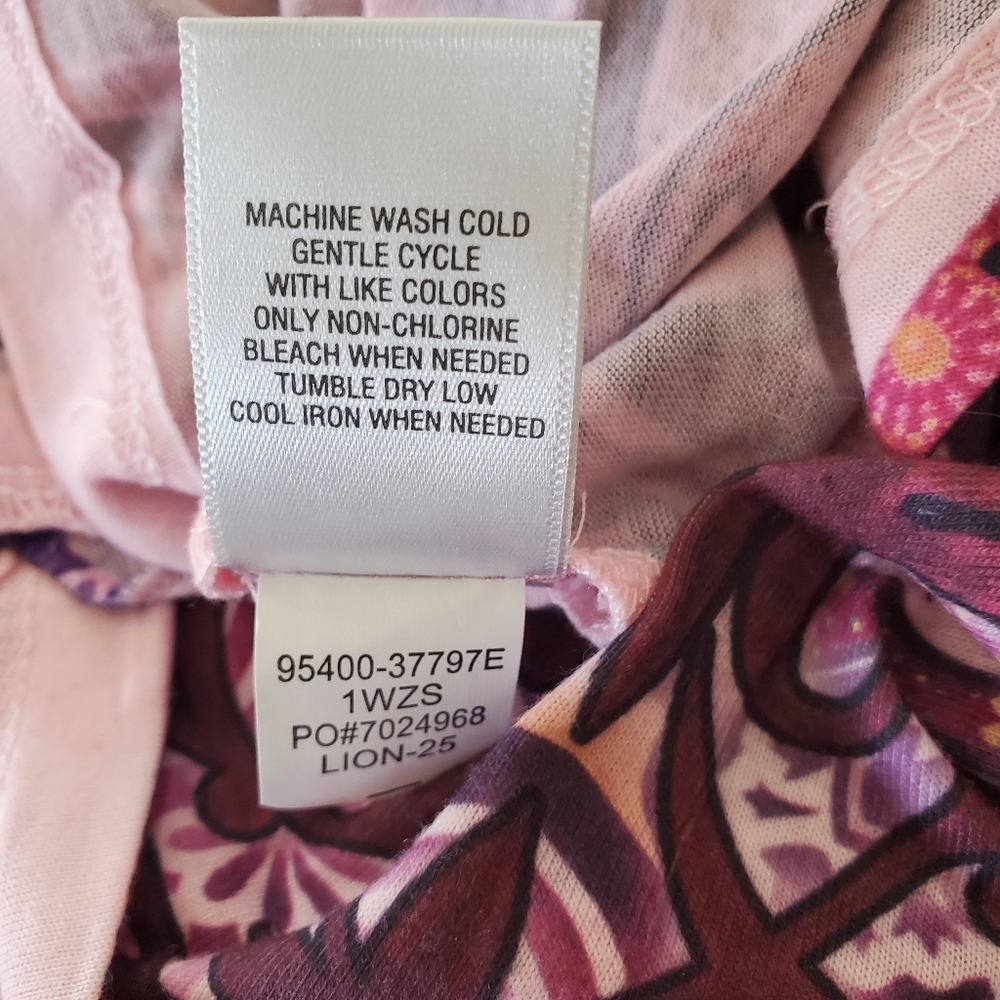 STARIALLE Sz S 3/4 Bell Sleeve Tunic Top Pink Purple V Neck Fairy Boho Hippie - Picture 10 of 14